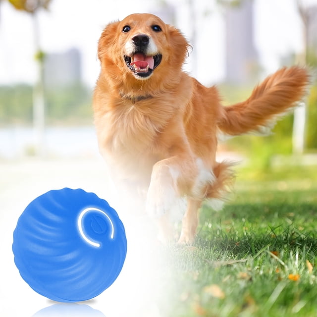 Pelota de juguete para perros Wekvgz para cachorros pequeños y medianos, interactiva, recargable, con doble modo, con ruedas activas y cubierta para el entretenimiento de mascotas