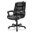 thumbnail image 3 of Realspace® Hurston Bonded Leather High-Back Executive Chair, Black, BIFMA Compliant, 3 of 6