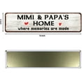 thumbnail image 2 of Rustic Tin Sign - Mimi and Papa's House Sign, Where Memories are Made, Distressed Style, Gift for Grandparents, Indoor Outdoor 4" x 16" Sign, 2 of 5