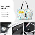 thumbnail image 3 of Honeii Gold Stars Blue Dots Pattern for Tote Bag with Adjustable Strap,Beach Bag, Waterproof Sandproof Beach Tote Bag, Large Capacity Foldable Beach Bags, 3 of 7