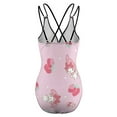 thumbnail image 6 of Kuromi And My Melody Women's One Piece Swimsuit Tummy Control V Neck Bathing Suits, 6 of 7