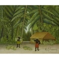 thumbnail image 2 of Henri Rousseau 14x12 Black Ornate Wood Framed Double Matted Museum Art Print Titled: Banana&nbsp;Harvest (1907-10), 2 of 5