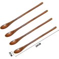 thumbnail image 2 of 4 Pcs Coffee Spoon Long Handle Natural Wooden Spoons Honey Spoons for Coffee Tea, Espresso, Hot Drinks, Ice Tea -Qin, 2 of 5