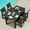Black, variant on Wingyz 7 Piece Patio Dining Set Outdoor Table and Chairs Furniture Set with Umbrella Hole,Wood Color