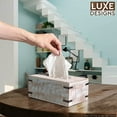 thumbnail image 4 of Luxe Designs | Grey Wooden Rectangular Tissue Box Cover/Tissue Dispenser/Napkin Holder - Slide-Out Bottom - Farmhouse Décor, 4 of 7