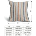 thumbnail image 5 of Navy Blue Orange Boho Striped Pillow Covers 16X16 Inch Set of 2,Herringbone Print Pattern Decorative Throw Pillow Covers Outdoor Farmhouse Cushion Case Couch Sofa Bed Decor, 5 of 5