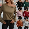 thumbnail image 5 of Women's Sweatshirt Long Sleeve Off Shoulder Casual Loose Tunic Tops Blouse, 5 of 5