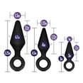thumbnail image 3 of Blush Luxe Night Rimmer Silicone Anal Plug Kit with Looped Handle for Beginners and Advanced Users, Black, 3 of 6