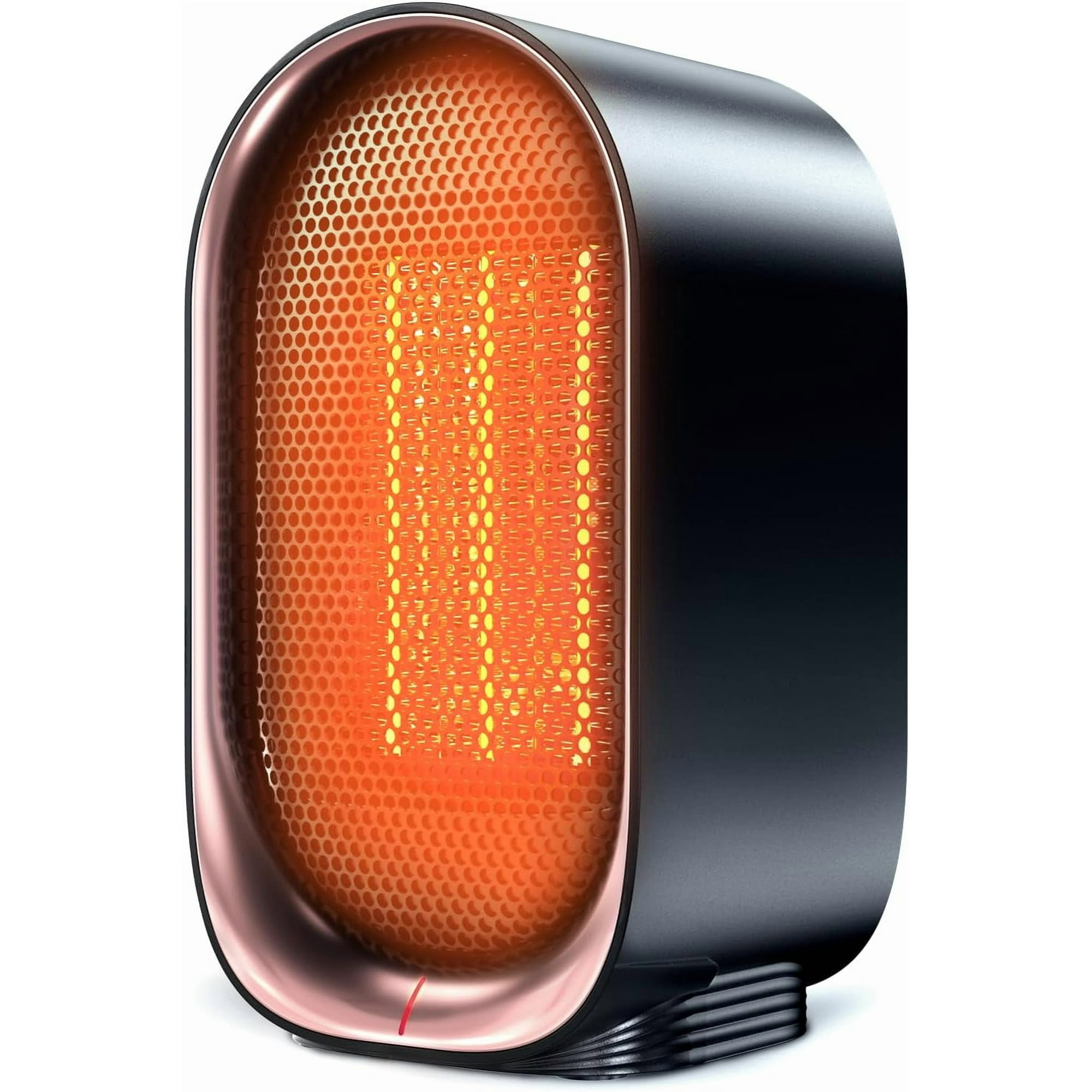 Space Heater Portable Small Heater for Indoor Use Quiet & Compact | Electric Desk Heater with Overheat and Tip-Over Protection Mini Personal Heaters for Home Office Workspace Black