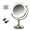 Silver, variant on OVENTE 9" Lighted Tabletop Vanity Makeup Mirror, Nickel Brushed MGT95BR1X5X, Double Sided Magnifying Mirror with 1X/5X Magnification, Dimmable LED Lights, 360° Swivel Design, USB/Battery Operated
