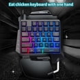 thumbnail image 2 of Teclado para juegos G92 Retroiluminación LED 35 teclas Teclado de membrana con una mano Teclado con cable Kearding EL008721-00, 2 of 4