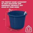 thumbnail image 3 of Life Story 17 Gal Round Open Storage Bucket with Rope Handles, Teal, 8 Blue, 3 of 8