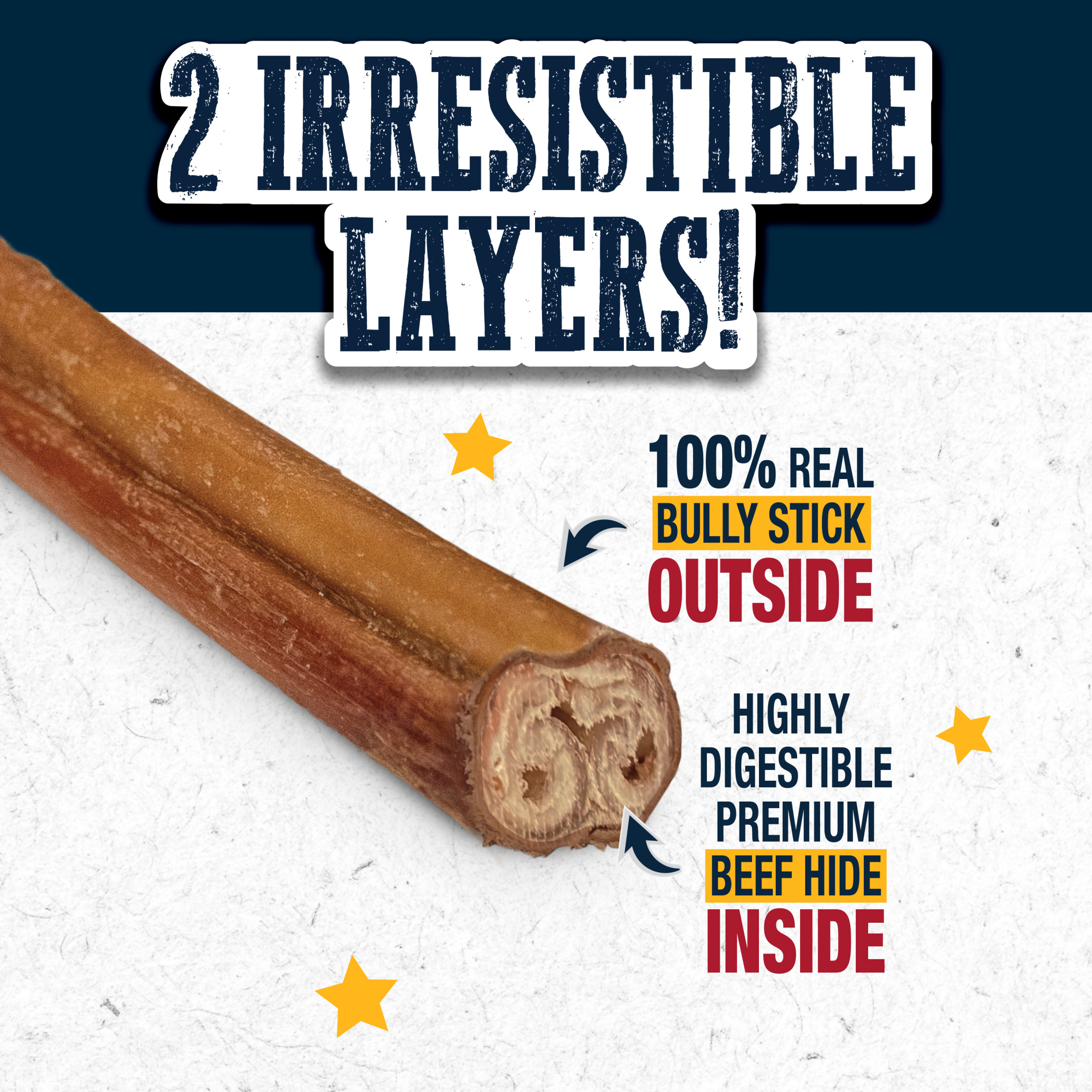 Cadet Bully Hide Sticks Dog Treats, 4 Count photo 3