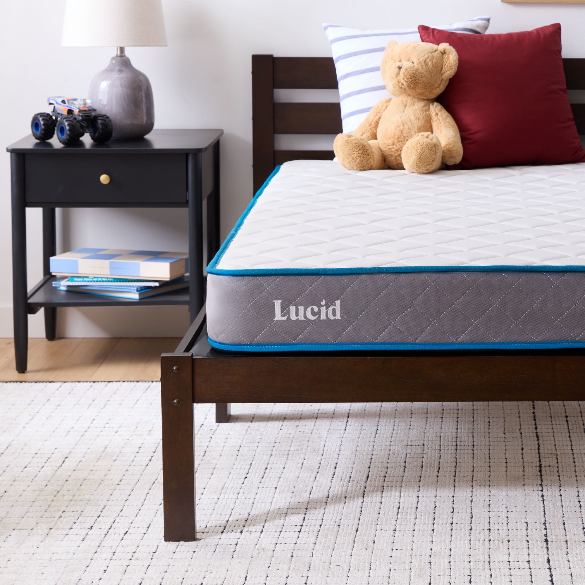 Lucid Bounder 7" Innerspring Mattress with Quilted Fabric Cover, Full