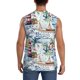 thumbnail image 4 of Balery Watercolor Sailboat Camisetas sin mangas para hombre, absorbe la humedad y protege contra el mal olor.-3X-Large, 4 of 7