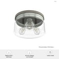 thumbnail image 7 of Hunter - Devon Park 3-light Brushed Nickel, Medium Size Flush Mount Light, Dimmable, Rustic Style, Round Shaped, for Bedrooms, Dining, Living Rooms - 19152, 7 of 7