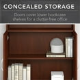 thumbnail image 4 of Pemberly Row 5 Shelf Bookcase with Doors in Hansen Cherry - Engineered Wood, 4 of 7