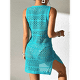 thumbnail image 4 of Gdvsclr Womens Swimwear Cover Ups 2025 Summer Crochet Hollow Out Knit Bathing Suit Beach Dresses Blue S, 4 of 7