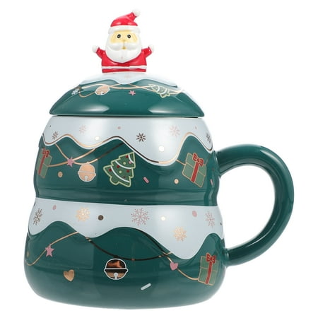 

1 Set Christmas Coffee Mug Ceramic Santa Tea Cups Ceramic Mug for Daily Use