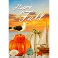 thumbnail image 2 of America Forever Happy Fall at the Beach House Flag 28 x 40 inch Harvest Pumpkins Autumn Coastal Seagull Starfish Nautical Lawn Outdoor Yard Decoration, 2 of 5