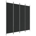 thumbnail image 1 of vidaXL 4-Panel Room Divider Black 200x200 cm Fabric, 1 of 5