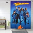 thumbnail image 3 of The Thundermans Shower Curtain Cartoon Art Bath Shower Curtains with 12 Hooks, Waterproof Washable Polyester Bathroom Home Decor Set 60x72 Inch Iron, 3 of 8