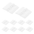 thumbnail image 1 of BRIGHTFUFU Bisagras acrílicas para armario pequeño, bisagras transparentes para expositor de armario, joyero, 10 Uds., 1 of 7