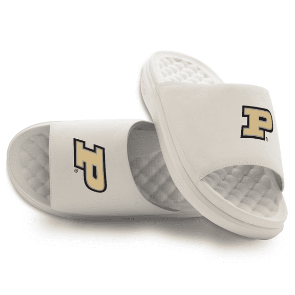 Unisex ISlide Cream Purdue Boilermakers Primary Motive Slide Sandals