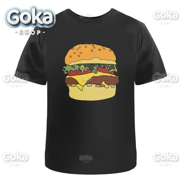 Camisetas con gráficos de hamburguesa ropa para hombre novedad en camisetas y camisetas Camiseta estampada de algodón para mujer ropa Y2K camiseta divertida bonita
