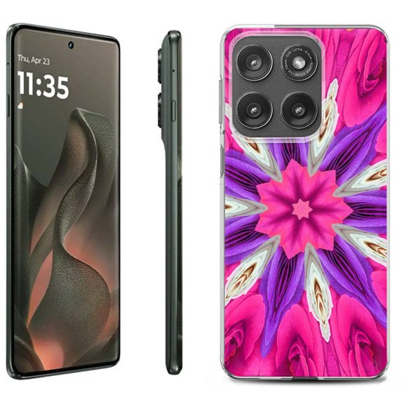 For Motorola Moto Edge 5G 2025 Protective Shockproof Phone Case, by OneToughShield - Kaleidoscope Rose