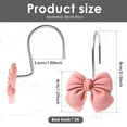 thumbnail image 2 of Dznils Resin Bow Shower Curtain Hooks Rings, Rustproof Shower Hooks for Bathroom, Pink, Set of 24, 2 of 12