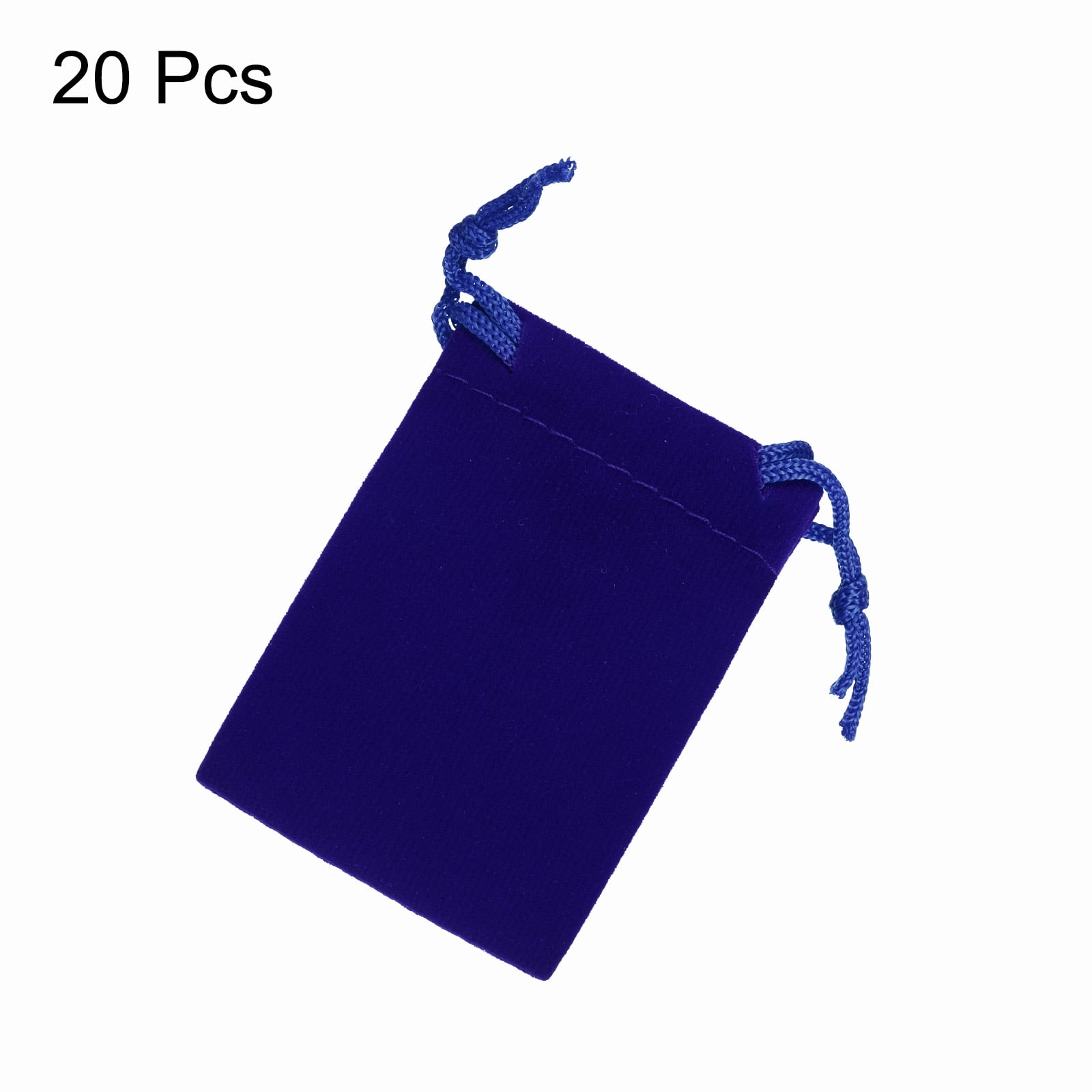 Unique Bargains Velvet Gift Bags Jewelry Drawstring Pouches for Wedding Favor 2"x2.8" Blue