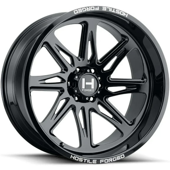 24x12 Hostile FORGED HF07 Tomahawk Gloss Black LEFT Wheel 6x5.5 (-44mm)