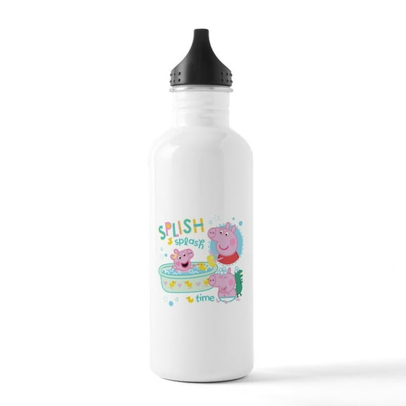 CafePress - Peppa Pig: Splish Splash - Stainless Steel Water Bottle, Sports Bottle, 1.0L