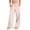 Beige women wide leg pants with pockets a1, variant on Cagogo Women's Wide Leg Elastic Waist Pants with Pockets Casual Lounge Long Trousers Summer Beach Party Loungewear, Navy S