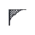 thumbnail image 1 of Supports d'Étagère en Fonte – Grands / Petits – Supports d'Étagère Décoratifs Faits à la Main en Fonte de Sable, Fini Noir Enduit de Poudre – Supports Muraux Robustes pour Usage Intérieur et Extérieur, Ensemble de 2 avec Vis, 1 of 3