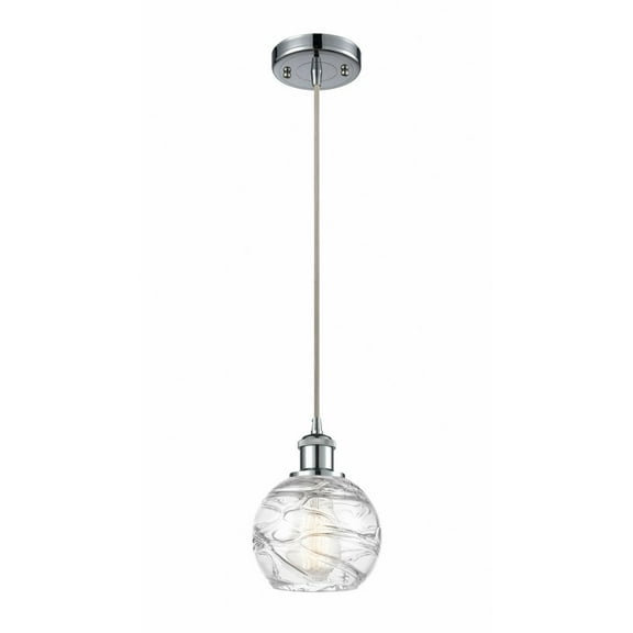 Innovations 516-1P-PC-G1213-6-LED Small Deco Swirl 1 Light Mini Pendant part of the Ballston Collection, Polished Chrome