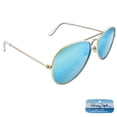 thumbnail image 2 of Panama Jack Flat Lens Aviator Sunglasses (Gold/Turquoise), 2 of 3