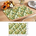 thumbnail image 6 of Summer Flowers Placemats Set of 12 Retro Watercolor Botanical Floral Leaf Place Mats Indoor Wipeable Table Mats Washable Cloth Dining Table Placemats for Kitchen Holiday Party Home Decor 13x19 Inch, 6 of 9