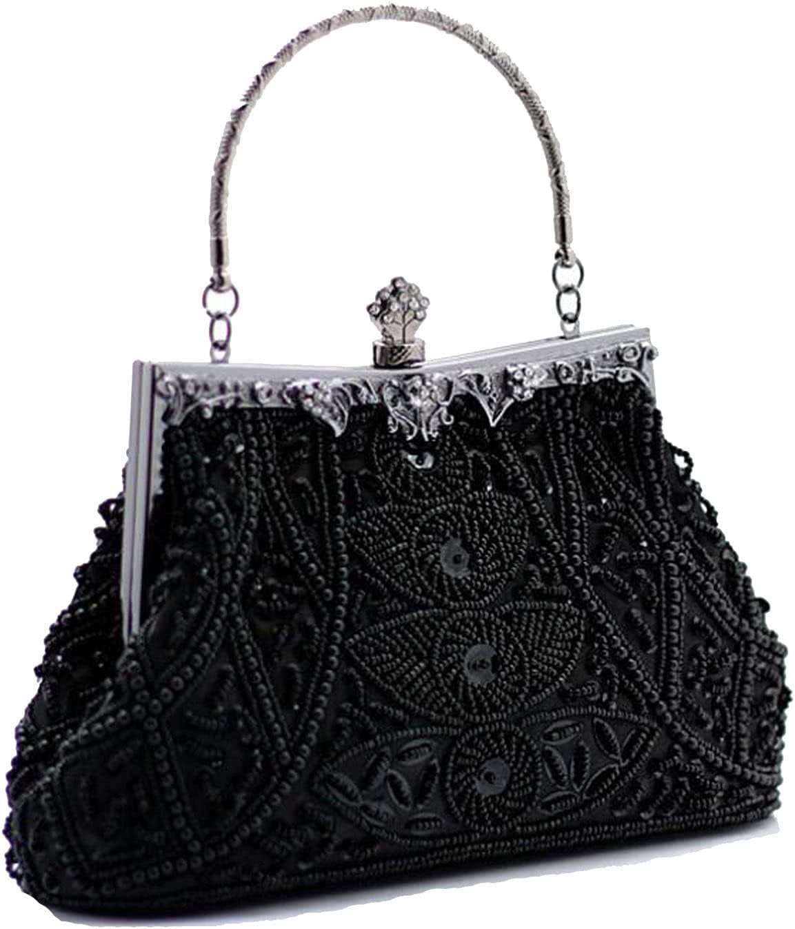 1920s Evening Bags Unique Sequin Beaded Clutch Purses for Cocktail Wedding Party Prom