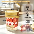 thumbnail image 2 of OVINESY 16oz Overnight Oats Containers with Lids 4-Pack, Glass Food Storage Containers with Spoons, Leakproof Small Mason Jars, Freezer/Microwave/Dishwasher Safe for Meal Prep & Lunch, Yogurt Jars, 2 of 8