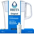 thumbnail image 4 of Brita 10 Cup Large Plastic Water Filter Pitcher, White, BPA Free with 1 Standard Brita Filter, 4 of 13