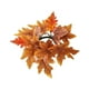 thumbnail image 4 of Corona de aro con forma de pilar para velas, corona de hojas de arce, corona pequeña de otoño, corona de granja para bodas, decoración de casa de camp Naranja amarillo, 4 of 8