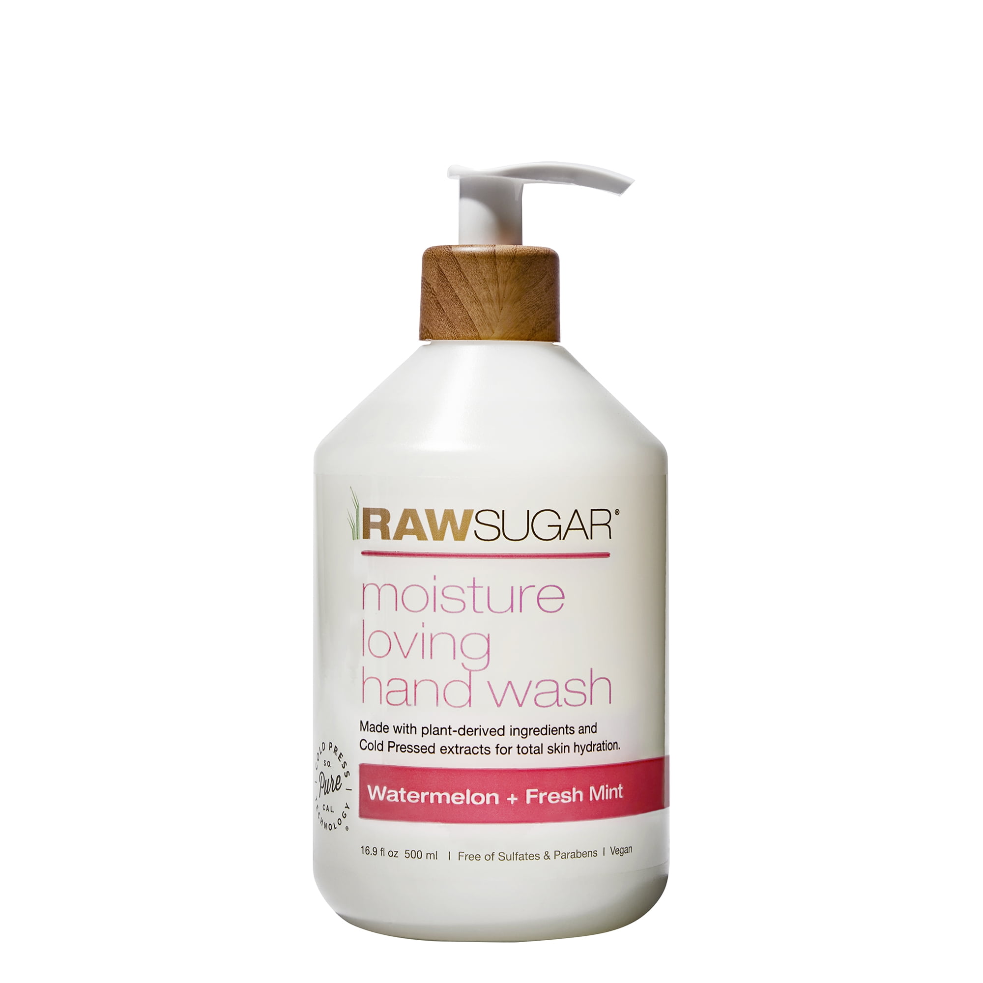 Raw Sugar Moisture Loving Hand Wash, Watermelon + Fresh Mint Hand Soap