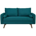 thumbnail image 6 of Modway Revive Upholstered Fabric Loveseat in Teal, 6 of 8