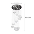 thumbnail image 2 of Modern Luxury Rain Drop LED Spiral Ceiling Light Crystal Chandelier Pendant Lamp, 2 of 10