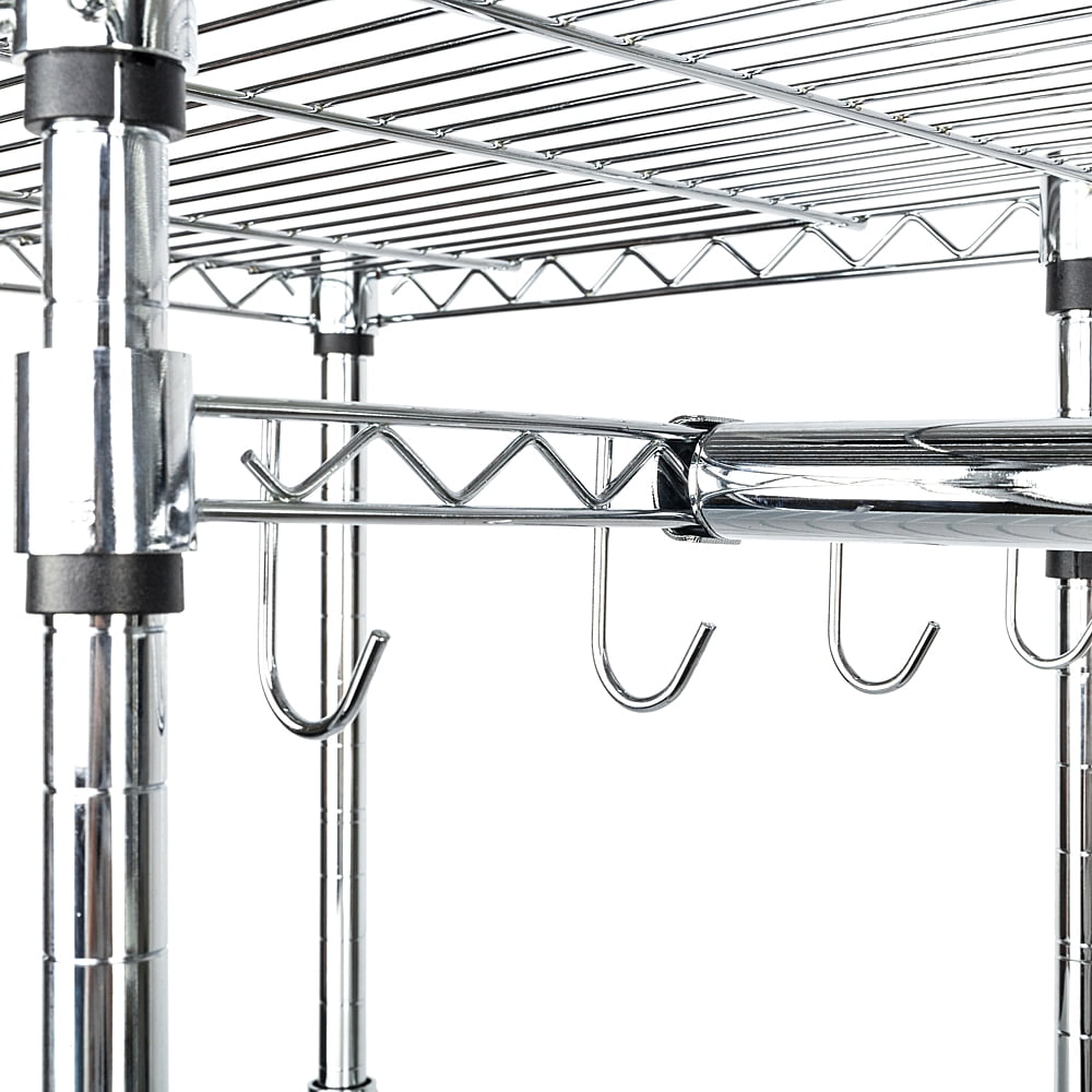 Lowestbest Hanging-rods Closet Organizer, Silver Lowestbest Hanging-rods Closet Organizer, Silver