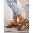 thumbnail image 2 of Women's Summer New Black Metal Buckle Flip Flops, Fashionable, Comfortable, Elegant, Casual, Beach, Wedge, Thick-Soled Sandals, Plus Size, 2 of 3