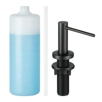 KFFKFF Stainless Steel Sink Soap Dispenser with 17OZ Refillable Bottle, Countertop Dish Soap Dispenser with 360° Rotating Pump Head, Suitable for Kitchen and Bathroom