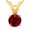 Yellow Gold, variant on 0.5 to 3 Carat Round Ruby 4 Prong Pendant Necklace (AAA Quality) W/ 16" Gold Chain 14K Yellow Gold 0.5 Carat